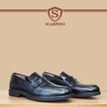 Penny loafers avec surpiquage