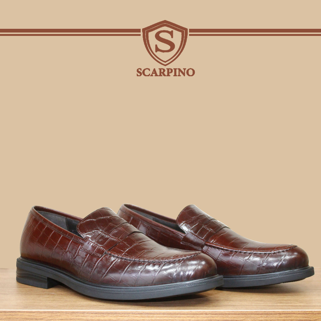 Penny loafers avec surpiquage